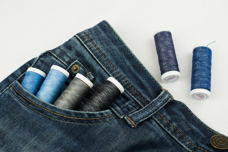 Швейные нитки двухцветные для джинсы Aurora Nokton № 80C 