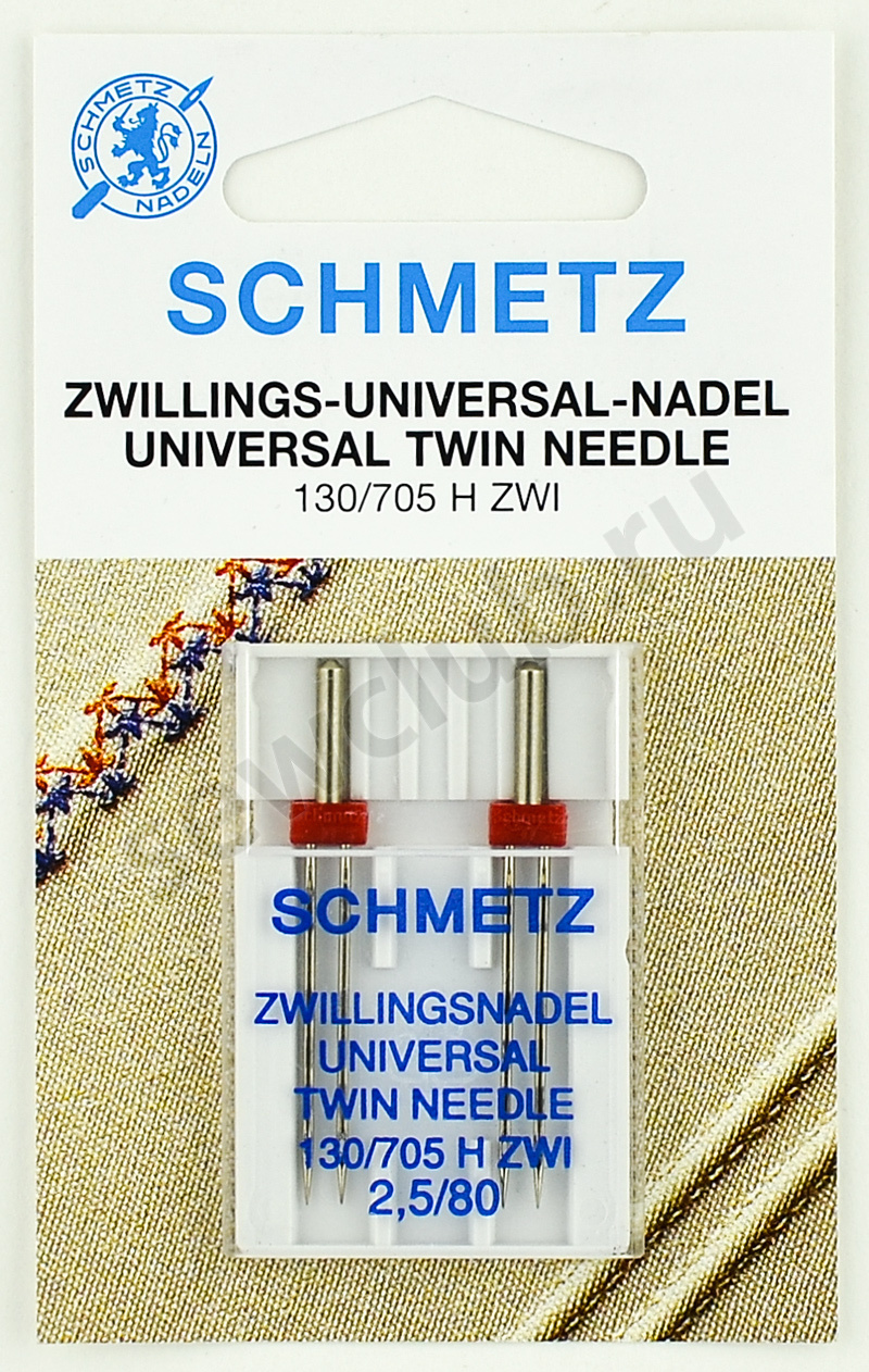 Иглы Schmetz Две универсальные двойные иглы №80. Расстояние между иглами 2,5мм Иглы Schmetz Две универсальные двойные иглы №80. Расстояние между иглами 2,5мм ИП Евдокимов И.А.