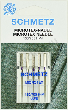Иглы Schmetz микротекс (особо острые) № 60, 5 шт.
