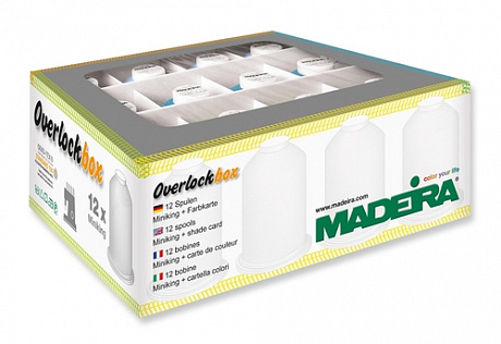 Набор ниток Madeira Overlockbox 3+1(9*1200м+3*1000м) 9201