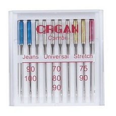 Набор игл Комби (джинс, стандарт, стрейч), Organ, 10шт