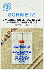 Иглы Schmetz стандартные двойные № 90/3.0, 1шт.