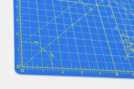 Коврик раскройный двухсторонний ALFA , 45x30 см (AF-A3Blue)