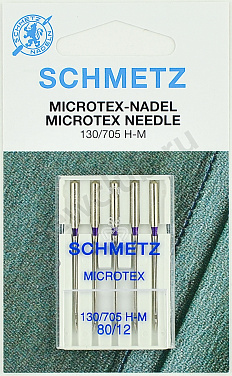 Иглы Schmetz микротекс (особо острые) № 80, 5 шт.