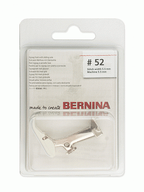 Лапка Bernina # 52 для выполнения зигзага со скользящей подошвой ( тефлоновая )