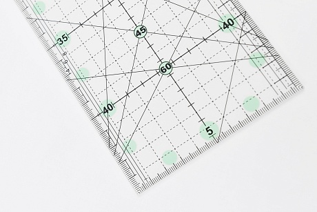 Линейка для пэчворка антискользящая ALFA, 10х45 см (арт. AF-4510)