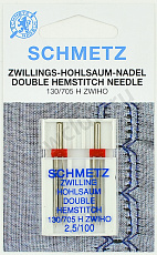 Иглы Schmetz для мережки двойные № 100/2.5, 2 шт.