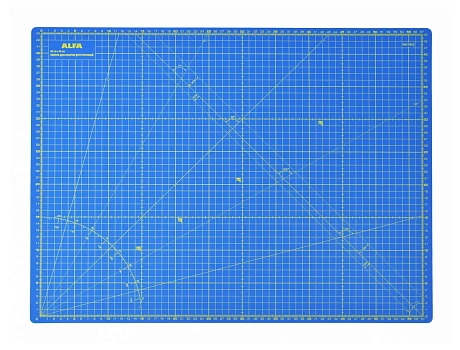 Коврик раскройный двухсторонний ALFA , 60x45 см (AF-A2Blue)