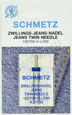 Иглы Schmetz джинс двойные № 100/4.0, 1 шт.
