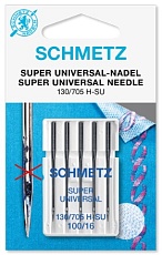Иглы стандартные с покрытием антиклей 130/705H-SU №100, Schmetz, 5 шт