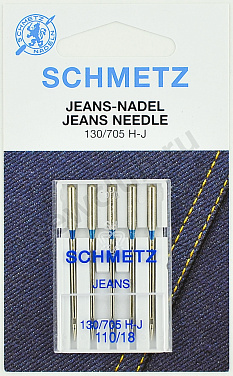 Иглы Schmetz для джинсы № 110, 5 шт.